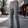 thumbnail image 6 of Jerdar Men's Breathable Elastic Waist Trousers Summer Thin Solid Color Trousers Dress Sweatpants for Men, 6 of 6