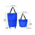 thumbnail image 2 of 2-in-1 Portable Shopping Cart Grocery Trolley 23L Lightweight Folding with Wheels, Holds 12.5kg, 2 of 4