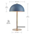 thumbnail image 4 of Luna 15" Desk Lamp, Matte Blue, Matte Brass Accents, In-Line On/Off Rocker Switch, 4 of 7