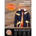 thumbnail image 6 of Weilanxin Men's Puffer Jacket Hooded Sherpa Lined Water Resistant Windproof Insulated Jacket Warm Winter Puffy Coat, 6 of 11