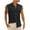 Black, variant on IYTR Mens Sleeveless Tee Shirts Sports Solid Color Summer Sleeveless Tank Tops Button Stand-up Collar Vest Shirts Blue L