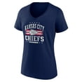 thumbnail image 2 of Women's Navy Kansas City Chiefs Americana Team V-Neck T-Shirt, 2 of 3