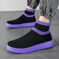 thumbnail image 4 of Women Men Sneakers Breathable Sock Shoes Slip on Mesh High Top Casual Shoes US12, 4 of 6