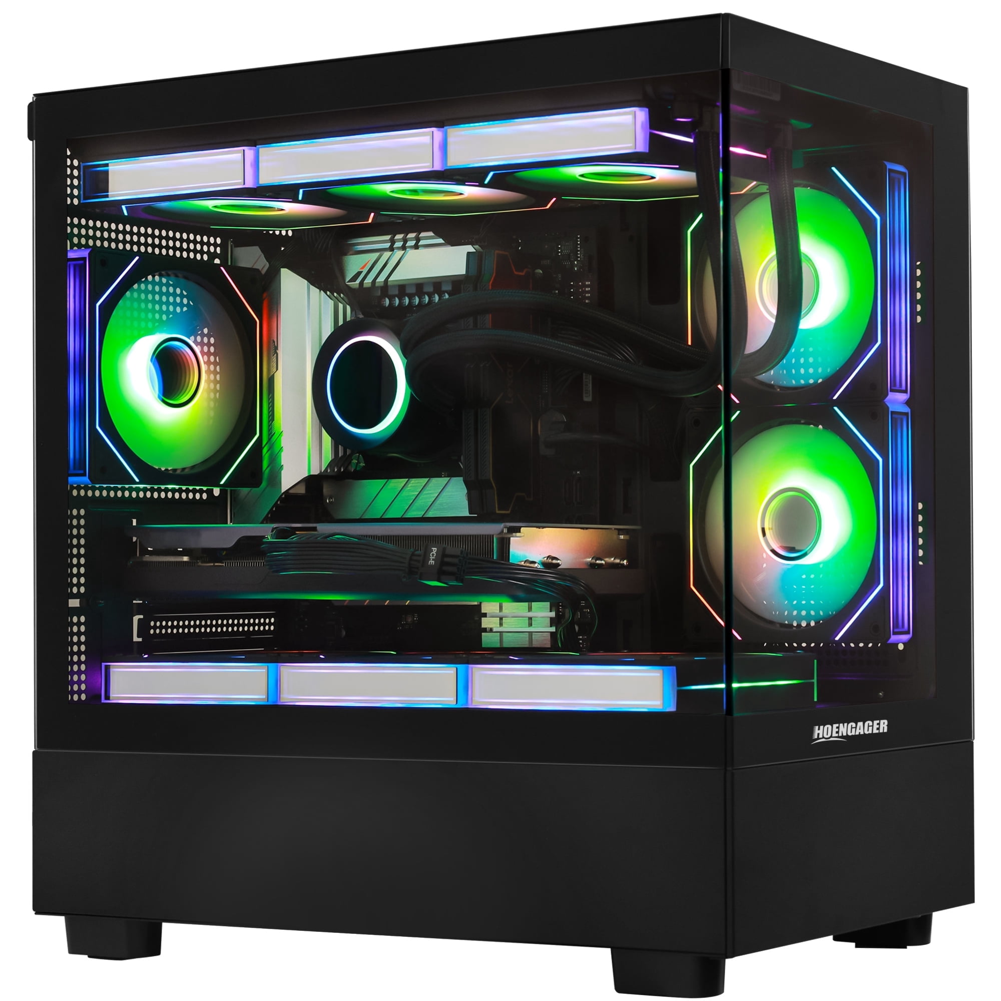 Hoengager Sunshine Gaming PC Intel Core i5-12600KF 10-Core 3.7 GHz, Radeon RX 9060 XT 16GB, 32GB DDR5 RAM,1TB PCIe SSD, WIFI with Bluetooth Windows 11