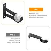 4pcs Curtain Rod Holders, TSV Curved Shower Curtain Rod Holders Wall Ceiling Mount Curtain Rod Brackets Hardware Decorative Drapery Heavy Duty Window Rod Hooks Hangers Curtain Pole Wall Brackets