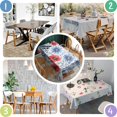 thumbnail image 4 of Pioneer Flower Floral Print Pattern Rectangle Tablecloth 60"x84",Waterproof Polyester Rectangle Table Cloth, Wipeable Spillproof Polyester Tablecloth for Dining, Camping, Indoor and Outdoor, 4 of 5