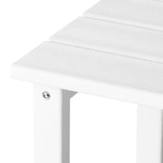 WestinTrends Outdoor Side Table, All Weather Poly Lumber Adirondack Small Patio Table Square End Table for Pool Balcony Deck Porch Lawn Backyard, White