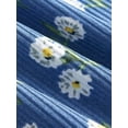thumbnail image 3 of Dusty Blue Floral Print Fit & Flare Mini Dress With Spaghetti Straps And Tie Front, 3 of 5