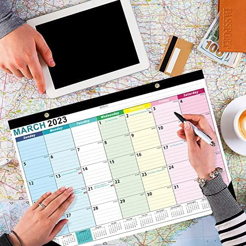 RMAI Desk Calendar 2022-2023, Wall Calendar 18 Monthly Desktop Pad Calendar  17" x 12", Jul 2022-Dec 2023 Academic Year Daily Schedule Planner Organizer  for Home Office, Ruled Blocks - Walmart.com