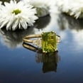 thumbnail image 2 of DBESTSTUDIOS 8x6 MM /1.2 CT Emerald Cut Peridot Women Ring Diamond Proposal Gold Ring Atr Deco Stacking Ring Unique Handmade Gift Jewelry, 2 of 4