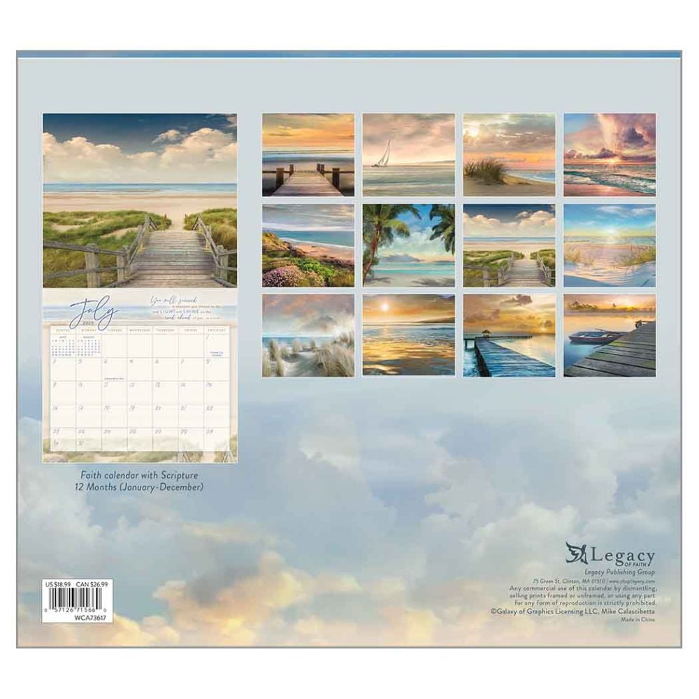 Legacy Publishing Group, Seaside Serenity 2023 Wall Calendar - Walmart.com