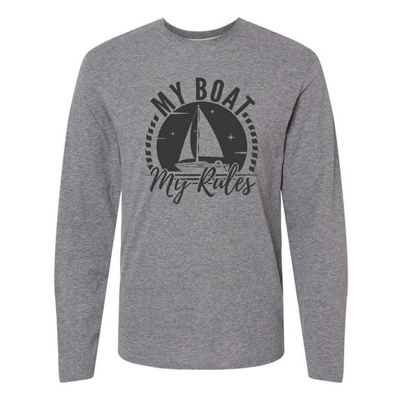 Inktastic My Boat My Rules Sailing Captain Long Sleeve T-Shirt