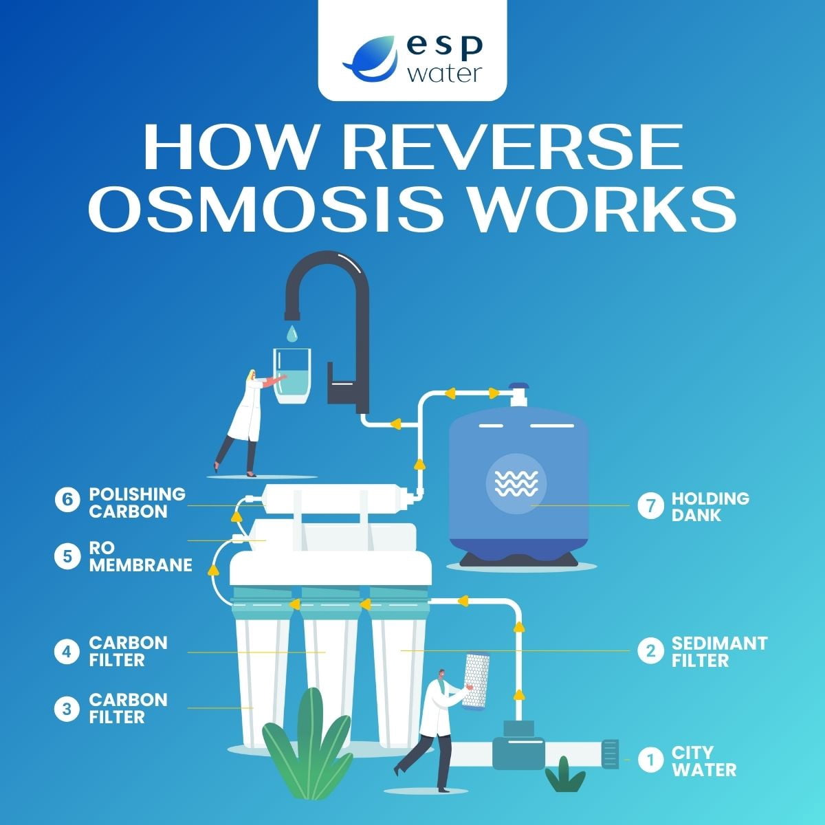 ESP Water Products Under-Sink Water Filters Multi Filter 5-Stage Replacement Pure Value Water Filters for Pure Value 5EZ50