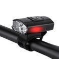 thumbnail image 1 of Luz LED recargable por USB para bicicleta, luz ajustable para bicicleta de haz alto y bajo, 1 of 5