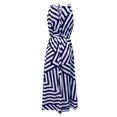 thumbnail image 2 of CNKOO Women‘s Summer Color Matching Geometric Print Loose Suspender Dress, 2 of 3