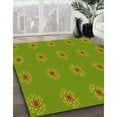 thumbnail image 3 of Ahgly Company Machine Washable Indoor Round Transitional Pistachio Green Area Rugs, 8' Round, 3 of 7