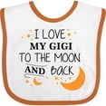 thumbnail image 3 of Inktastic I Love My Gigi to the Moon and Back Boys or Girls Baby Bib, 3 of 4