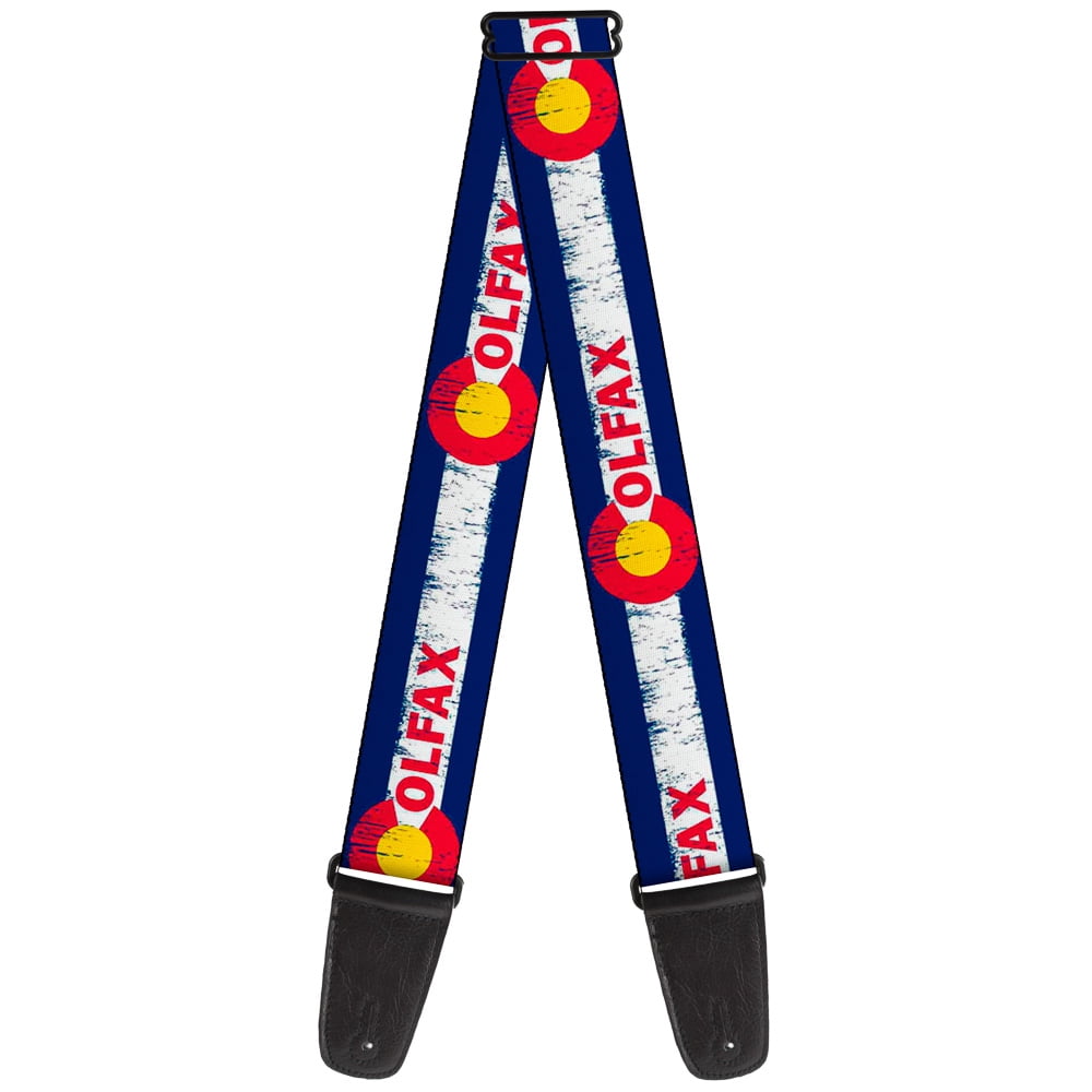 Buckle-Down Guitar Strap, Colfax Colorado Flag Weathered, 2 Inches Wide