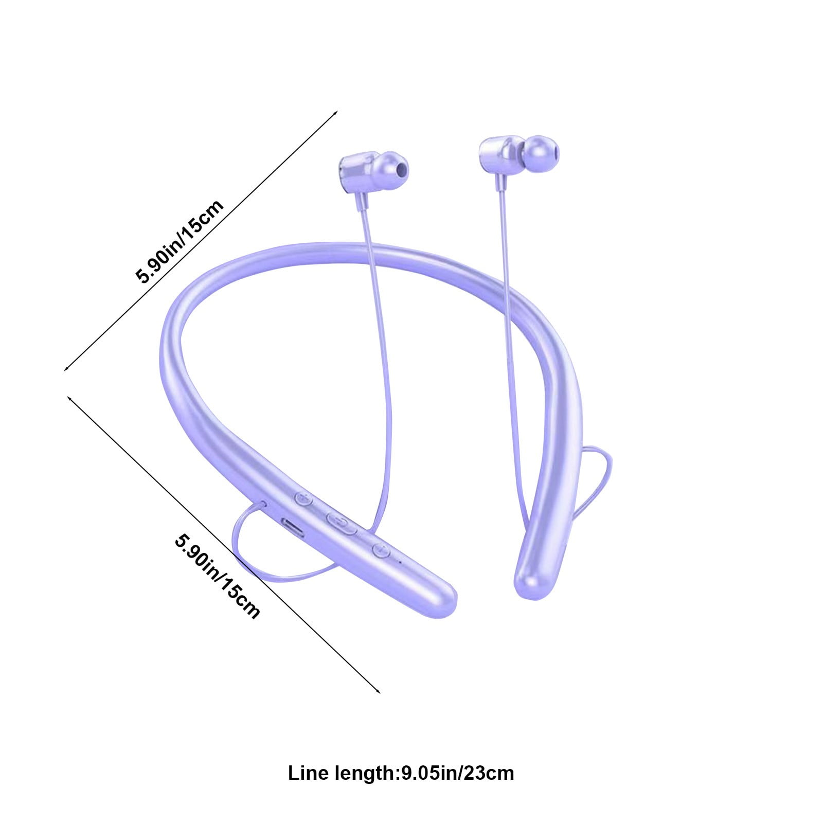 asxite Wireless Earbuds,New Arrival Wireless In-Ear And Neckband Bluetooth Headphones With Neck Hanging Design And Support For Card For Sports And Calls,Purple