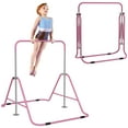 thumbnail image 1 of Qaba Folding Gymnastics Bar, Expandable Horizontal Kip Bar for Kids, Pink, 1 of 10