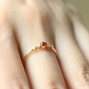 STAOEDU 14K Gold Plated Stacking Rings for Women Heart Chain Link Gold Silver Rings Set Simple Thumb Thin Pain Band Rings