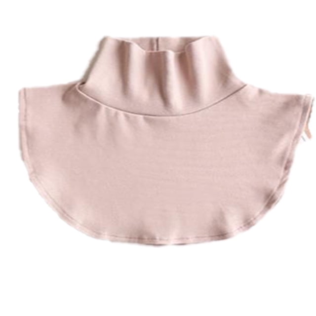 Hauts à Col Montant pour Femmes à Col Montant Détachable Rayé/uni, à Porter à l'Extérieur Ou en Chandail, Blanc, Taille Unique