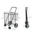 thumbnail image 3 of Giantex Folding Shopping Cart with Non-Slip Handle 25" x 24.5" x 39.5" Metal, Black, 3 of 8