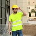 thumbnail image 3 of POINTERTECK T-Shirt Haute Visibilité pour Hommes Bande Réfléchissante Haute Visibilité Sécurité Sécurité Hauts de Travail, 3 of 3