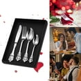 thumbnail image 1 of Vaidha Cutlery Set 4-piece Stainless Steel Cutlery Set Knife Spoon And Fork Set Cutlery Set Mirror Polished Edges, 1 of 7