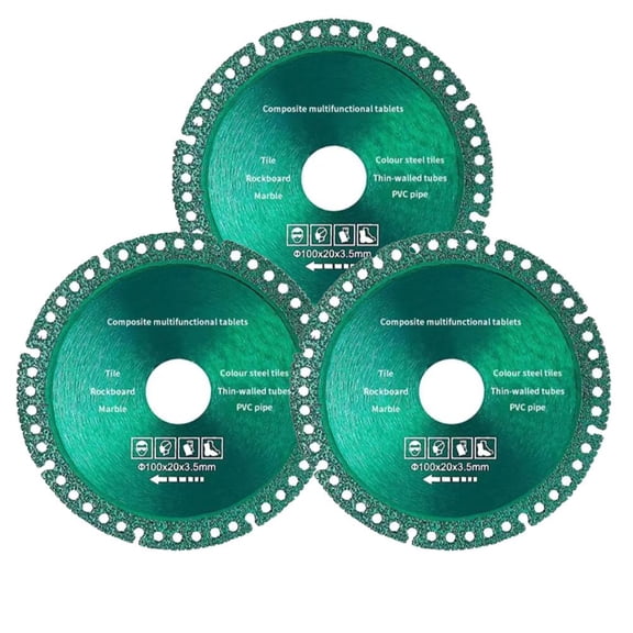 4 Inch Indestructible Disc for Use with Angle Grinder and Circular Saw for Cutting Ceramic Tile Glass Metal and Wood