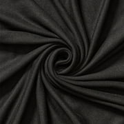 DTY Double-Sided Brushed Fabric 4 Way Stretch Jersey Knit Apparel 58/60" Wide Sold BTY Many Color (Black)