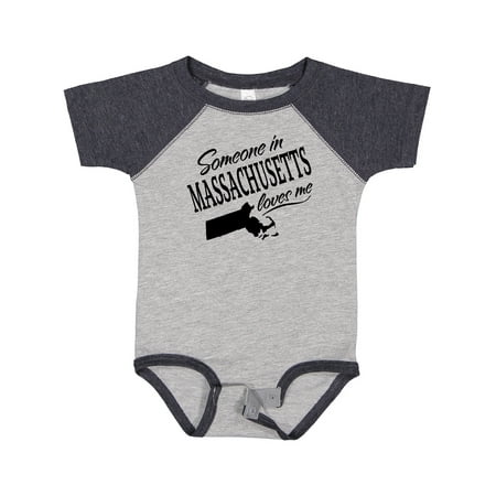 

Inktastic Someone in Massachusetts Loves Me Gift Baby Boy or Baby Girl Bodysuit