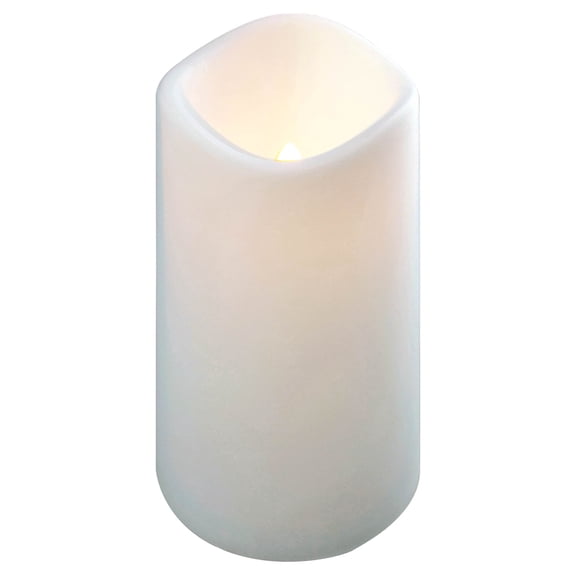 LED Flameless Pillar Candle, White, 4.5" x 9", by Holiday Time