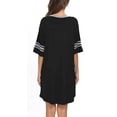 thumbnail image 3 of Sherrylily Sleep Shirts for Women Modal Nightshirts V Neck Loose Nightgowns Printed Sleepwear, 3 of 4