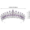 thumbnail image 3 of Miangastore Rhinestone Crown Zinc Alloy Bridal Style 1Pcs 6.3X6.3X2.0In, 3 of 8