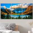 thumbnail image 3 of wall26 Canvas Print Wall Art Set Sunset Vibrant Mountain Range Lake Nature Wilderness Photography Realism Decorative Landscape Colorful for Living Room, Bedroom, Office - 24"x36" x 3, 3 of 5