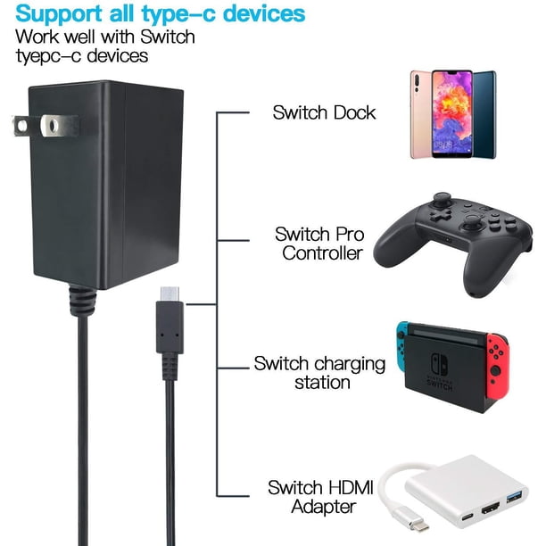 Charger Travel Adapter For Nintendo Switch Nintendo Charger Ac Adapter Charger Switch Lite Switch Dock Pro Controler Charging Station Switch Hdmi Adapter Walmart Com Walmart Com