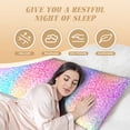 thumbnail image 4 of Disketp Colorful Glitters Print Body Pillow Cover - Super Soft 20x54 Body Pillow Case,Long Side Hidden Zipper, 4 of 8