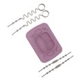 thumbnail image 4 of Mantel individual de silicona con ventosa y 4 ataduras para juguetes, apto para lavavajillas, plato dividido para bebés y niños pequeños, morado, 4 of 14
