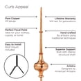 thumbnail image 2 of Good Directions Morgana Pure Copper Rooftop Finial with Roof Mount by, 2 of 4