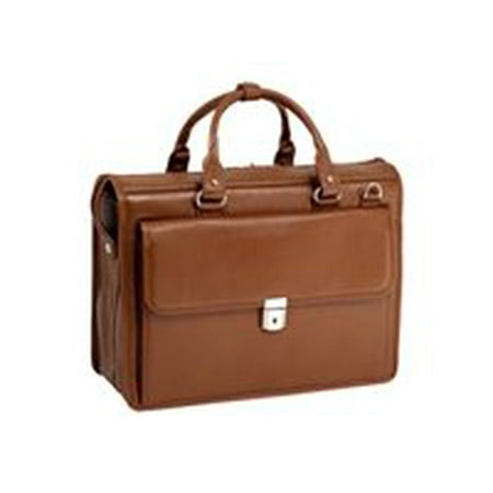 Solo 15.4 Leather Laptop - McKleinUSA Gresham S Series 15974 Litigator Laptop Brief - Briefcase - Shoulder Strap , Hand Strap - 15.4