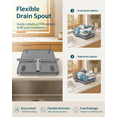 thumbnail image 4 of Sakugi Dish Drying Rack, Compact Dish Racks for Kitchen Counter, Gray, Large, 4 of 4