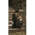 thumbnail image 2 of Tissot, James 18x32 Gold Ornate Wood Framed with Double Matting Museum Art Print Titled - Reverie in the Garden, 2 of 4