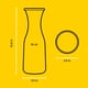 thumbnail image 2 of Juego de jarras de vidrio JoyJolt Hali de 1 litro con tapa para bebidas, 3 unidades, 2 of 8