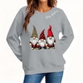 thumbnail image 5 of NSLGXD Women's Christmas Sweatshirt Cute Gnomes Print Crewneck Long Sleeve Casual Fall Winter Holiday Tops S-2XL, 5 of 9