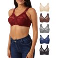thumbnail image 3 of Sujetador de talla grande para mujer Cobertura completa Bralettes de encaje cómodos sin aros Abanopi Ropa interior de mujer, 3 of 7