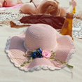 thumbnail image 1 of Sombreros de paja para mujer, sombrero con adornos de rosas a la moda, sombreros para mujer, protección solar de verano, sombreros para mujer, verano Salvador Sombrero de copa, 1 of 10