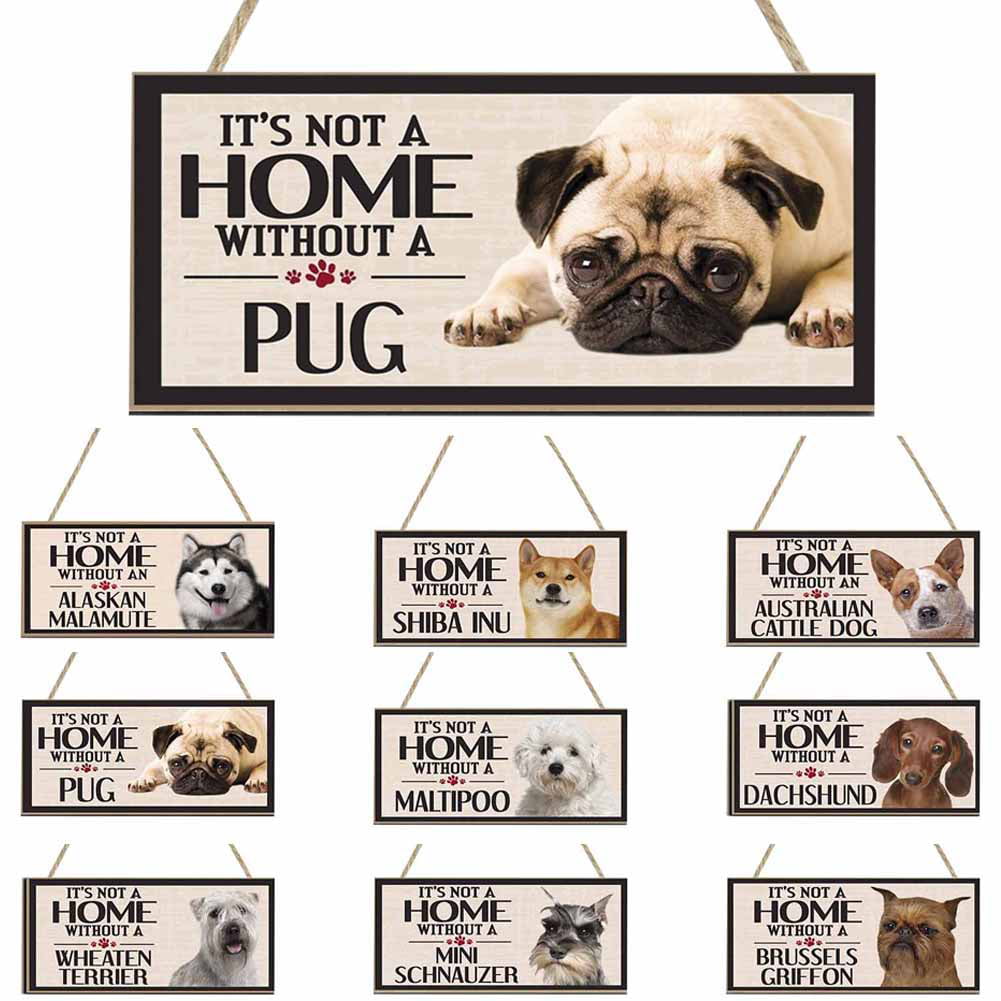 MY DOG'S RULES RETRO STYLE METAL TIN SIGN/PLAQUE PUG THEME 