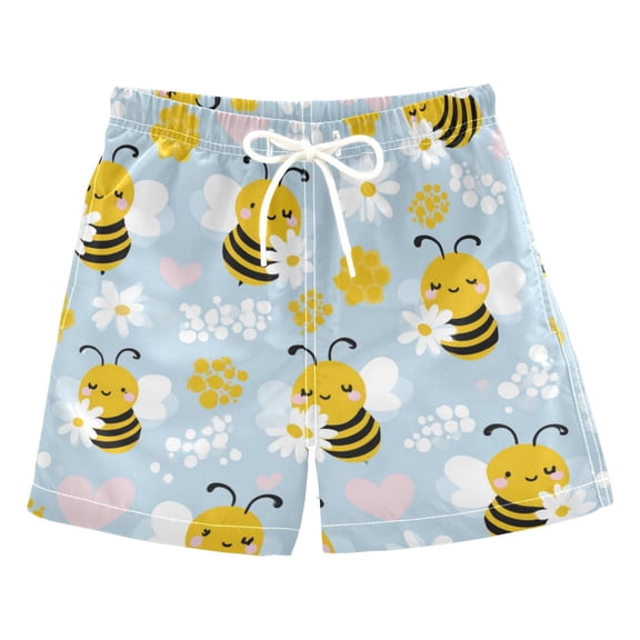 Boys' Swim Trunks Kids Beach Shorts Quick Dry Board Shorts Honeybee 2T