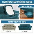 thumbnail image 4 of CJC 4-Piece Sofa Couch Covers, Velvet 3 Seater Slipcover for Separate Cushion Couch, Stretch Furniture Protector for Pets Kids, 9 Colors, 4 of 9